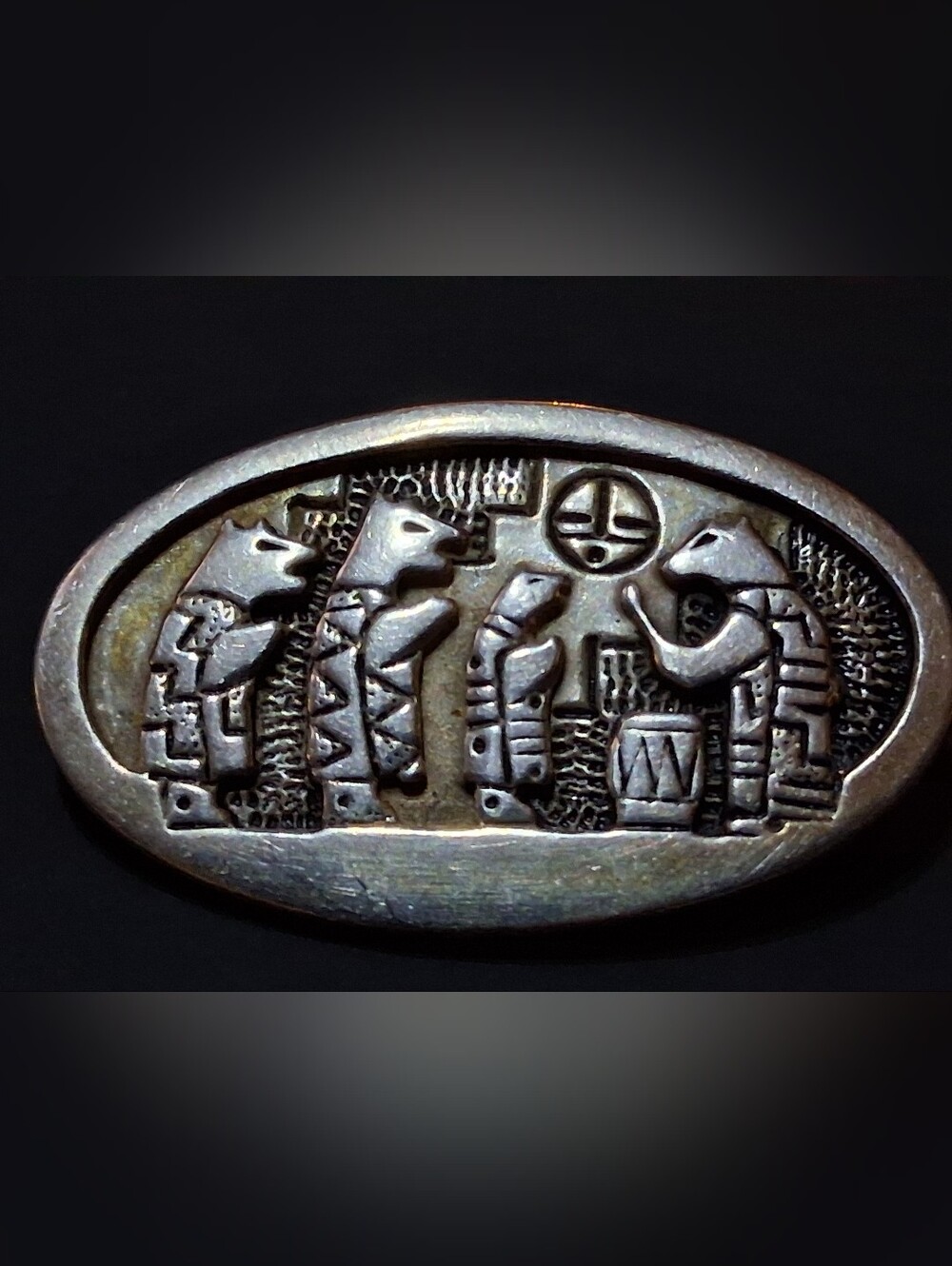 Roderick Tenorio Sterling Silver Bear Ceremony Pin Pendant RMT/CPK VTG
